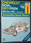 038345016424 Haynes Repair Manual Chevrolet Nova And Geo Prizm
