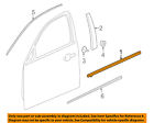 23387844 Gm Chevrolet Window Molding Weatherstrip Right