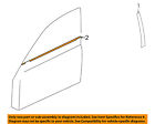 5727a005 Mitsubishi Oem Window Molding Weatherstrip Left