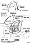 68210-52040 Toyota Scion Oem Molding Weatherstrip Left