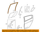 72775tm8003 Honda Oem Insight Window Channel Left