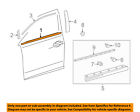 757200e090 Toyota Lexus Window Molding Weatherstrip Left