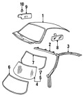 993-541-925-00 911 968 944 Porsche Genuine Windshield Gasket