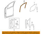 9l3z-1521536-a Ford Rh Front Door Run Channel Oem