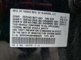 284-59497br Acura Passenger Right Quarter Glass Fits 14-20 Mdx