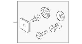 427-898-283-a Audi Genuine Back Glass Hardware Kit
