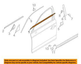 80a853283l3q7 Audi Oem 2019 Q5 Sq5 Front Door Exterior Trim-belt Molding Left
