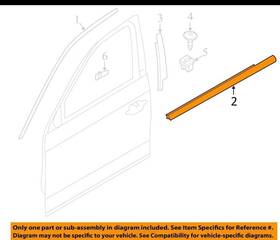 51337465145 Bmw Oem 19-24 330e Xdrive Front Door Exterior Trim-belt Molding
