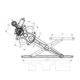 660407 Carquest Tyc Power Window Motor And Regulator Assembly For 06-12 Toyota Rav4