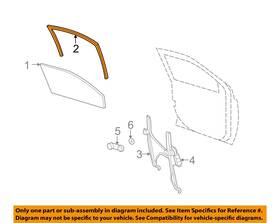 5074656af Chrysler Oem 07-17 Compass Front Door Glass Hardware-run Channel