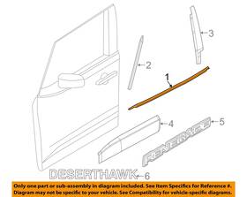 68398875aa Chrysler Oem 19-22 Renegade Front Door Exterior Trim-belt Molding 68398875aa Chrysler Oem 19-22 Renegade Front Door Exterior Trim-belt Molding