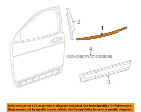 68442233aa Chrysler Oem 14-22 Cherokee Front Door Exterior Trim-belt Molding 68442233aa Chrysler Oem 14-22 Cherokee Front Door Exterior Trim-belt Molding