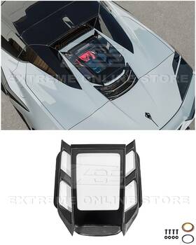 Wsa-vent-788-bkcf Extreme Online Store 20-up Corvette C8 Convertible Carbon Fiber Rear Hatch Upper Htc Window Insert