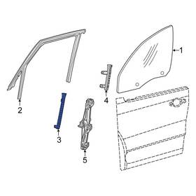 68202067aa Fiat Oe For 500l 14-20 Front Right Door Window Glass Surround Channel Bracket