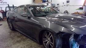 284-06186ar Ford Mustang 2015-2017 Passenger Quarter Glass With Stationary Black Trim
