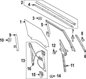 M2dz-7821596-c Ford Genuine Glass Run