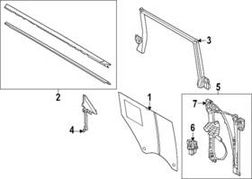 M2dz-7825766-a Ford Genuine Window Channel M2dz7825766a
