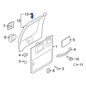 6c2z1523762a Ford Oe For E-150 2012 Rear Door Window Molding Clip