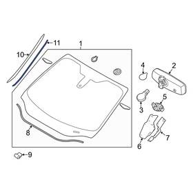 Bm5z5803179a Ford Oe For Focus 2012-2018 Left Windshield Molding Bracket