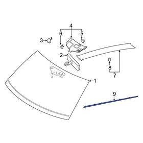 Lb5z7802500ab Ford Oe For Explorer 2024-2025 Right Windshield Molding Bracket