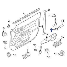 W505153s424 Ford Oe For Fusion 2010-2012 Rear Door Window Switch Bezel Screw