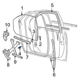 Ford Oe W525175s300 For Windstar 1999-2003 Window Regulator Rivet