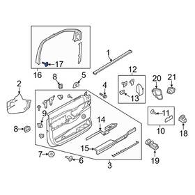 W712792s300 Ford Oe For Expedition 2018-2024 Door Window Molding Clip