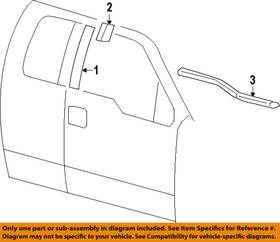 6l3z1521453a Ford Oem 04-08 F-150 Mark Lt Front Door Exterior Trim-belt Molding 6l3z1521453a Ford Oem 04-08 F-150 Mark Lt Front Door Exterior Trim-belt Molding