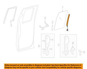 9l3z1825805a Ford Oem 04-14 F-150 Rear Door Glass Hardware-glass Retainer