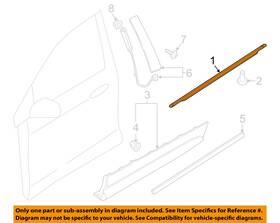 Ft4z5821452e Ford Oem 15-23 Edge Front Door Exterior Trim-belt Molding
