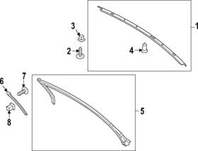 Pr3z-6321596-a Ford Genuine Upper Weather-strip