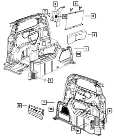 68045249ab Genuine Mopar Rear Window Sunshade Left