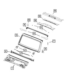 68280994al Genuine Mopar Windshield Frame Panel