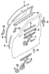 68151-89108 Genuine Toyota Glass Run
