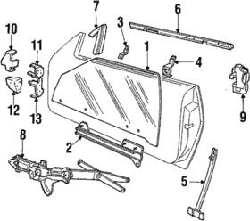 12501224 Gm Genuine Window Channel