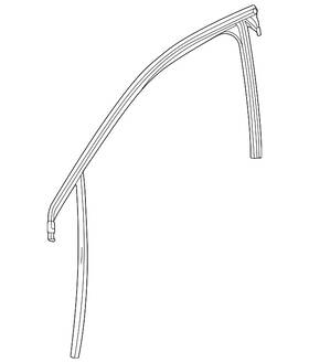 42758037 Gm Genuine Front Passenger Side Door Window Weatherstrip