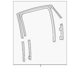 84156084 Gm Genuine Rear Passenger Side Door Window Weatherstrip