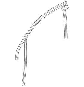 84852424 Gm Genuine Front Driver Side Door Window Weatherstrip