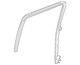 84862435 Gm Genuine Rear Driver Side Door Window Weatherstrip