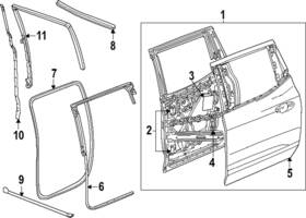 84987127 Gm 85647983 Right Rear Window Channel - Genuine Replaces