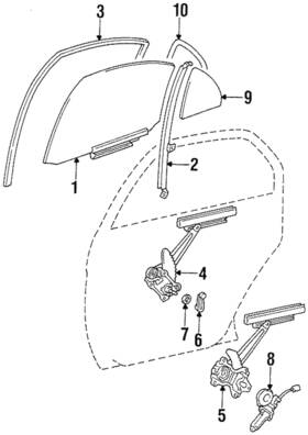 94857704 Gm Genuine Glass Run