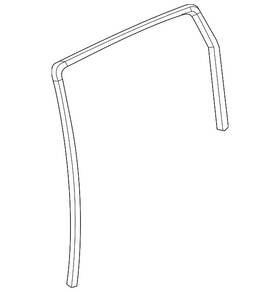 95980741 Gm Genuine Driver Side Door Window Weatherstrip