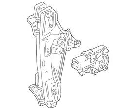 23119913 Gm Genuine Parts Rear Driver Side Power Window Regulator And Motor Assembly