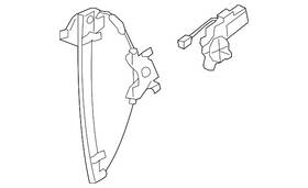23196466 Gm Genuine Parts Rear Driver Side Power Window Regulator And Motor Assembly