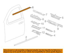 23227167 Gm Oem Oem-door Window Sweep-belt Molding Weatherstrip Left