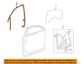 23418123 Gm Oem 10-17 Equinox Terrain Front Door Glass Hardware-run Channel