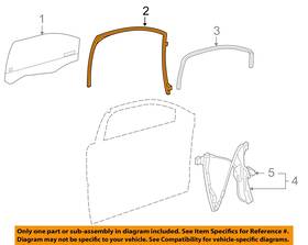 25975454 Gm Oem 05-10 G6 Front Door Glass Hardware-run Channel
