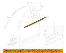 84108340 Gm Oem 17-23 Acadia Front Door Exterior Trim-belt Molding 84108340 Gm Oem 17-23 Acadia Front Door Exterior Trim-belt Molding