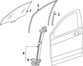 72235-3a0-a01 Honda Genuine Window Channel