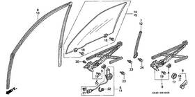 72235-sr1-a00 Honda Genuine 1992-1995 Civic - Run Channel